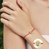 Smiley® 14K Gold Diamond Bead Red String Bracelet